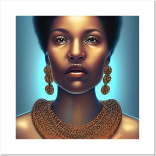 Black African girl Posters and Art